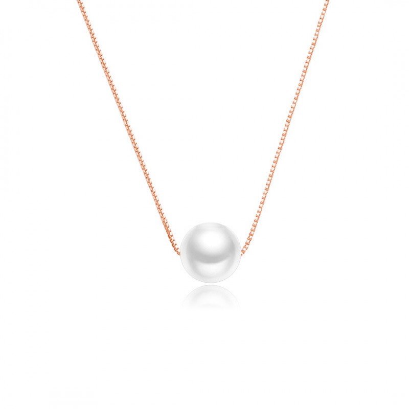  Single Pearl Necklace - Niche Vintage Design